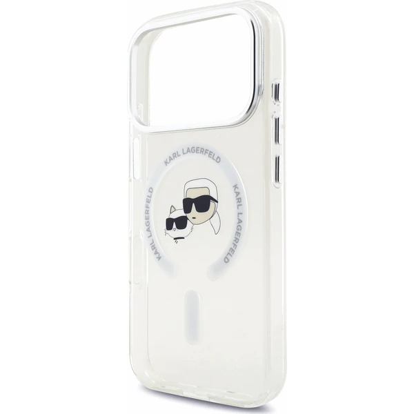 Karl Lagerfeld IML K&CH Heads Metal Frame MagSafe Zadný kryt pre iPhone 18 Pro White - Puzdra - Obrázok 3bcc984a35b8455fbb45772ed46f8780