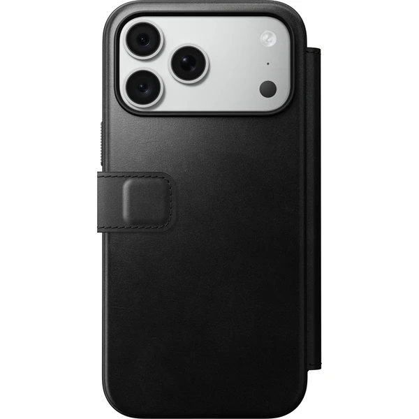 Nomad Modern Leather Folio (Horween) MagSafe kožené puzdro iPhone 17 Pro Max/18 Pro Max Black - Puzdra - Obrázok 3bde689a49954106a7fd6d4aa6f46f42