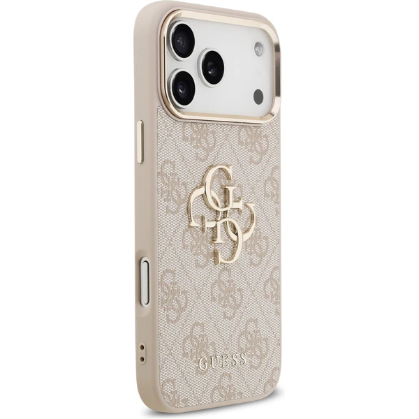 Guess PU Leather 4G Metal Logo Gold Frame MagSafe kryt iPhone 17 Pro Max ružový - Puzdra - Obrázok 3c0890d262a144c08c4bd215075ef532