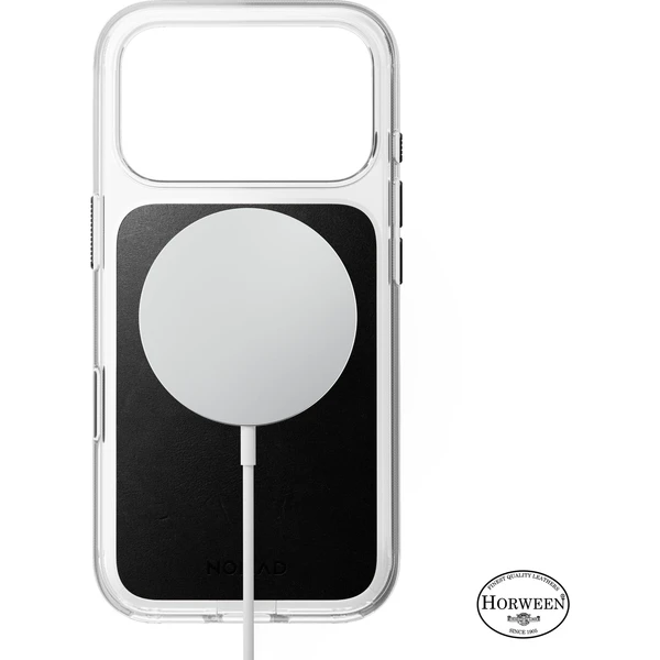 Nomad Clear Leather (Horween) MagSafe kryt iPhone 18 Pro Black - Puzdra - Obrázok 3c106bed1fb84f5db9734cb7e15ebdfe