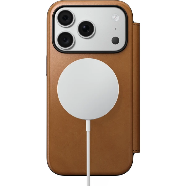 Nomad Modern Leather Folio MagSafe kožené puzdro iPhone 17 Pro/18 Pro English Tan - Puzdra - Obrázok 3c25708453334387889f08d8035a0d86