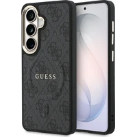 Guess PU Leather 4G Gold Frame Magnetický kryt Samsung Galaxy S26 čierny - Puzdra
