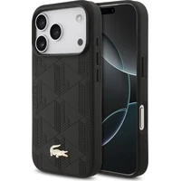 Lacoste PU Nomogram Gold Gold MagSafe kryt iPhone 17 Pro čierny - Puzdra