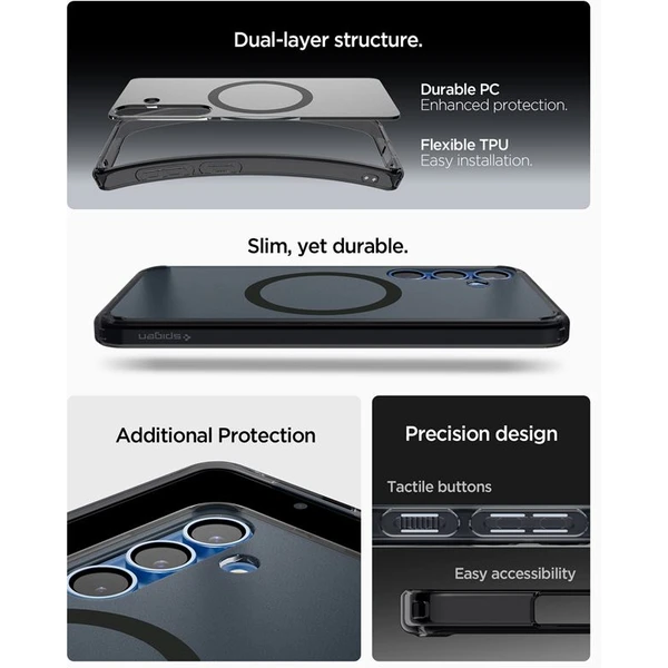Spigen Ultra Hybrid MagSafe kryt Samsung Galaxy S25 čierny - Puzdra - Obrázok 3cb7323a5bdf42a996c9c0178e890a2d
