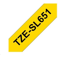Brother Tze-SL651 páska čierna na žltom 24 mm extra lepidlo - Pásky pre štítkovače