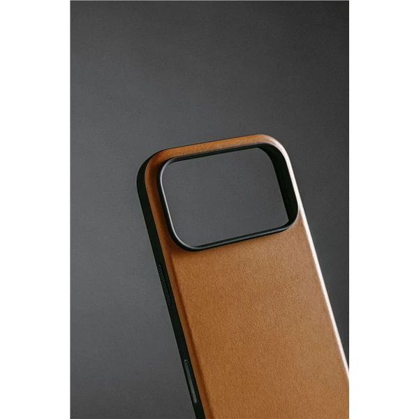 Nomad Modern Leather Case MagSafe kožený kryt iPhone 17 Pro English Tan - Puzdra - Obrázok 3cc5b5bb76e74d1bacbdb13cb33402c0