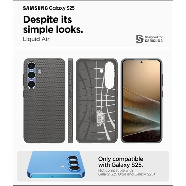 Spigen Liquid Air kryt Samsung Galaxy S25 marble gray - Puzdra - Obrázok 3cdcaf7c9aa44804bc700f024f3e6f93