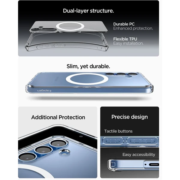 Spigen Ultra Hybrid MagSafe kryt Samsung Galaxy S25+ biely - Puzdra - Obrázok 3ce4a3390a2b4e31b1c247a7962b0748
