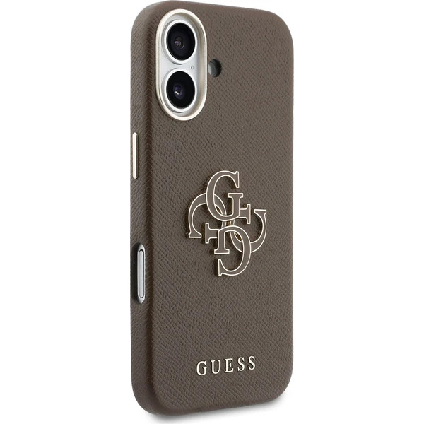 Guess PU Resin Logo kryt iPhone 17 hnedý - Puzdra - Obrázok 3d191663a029421f9c7dde75f23611e7