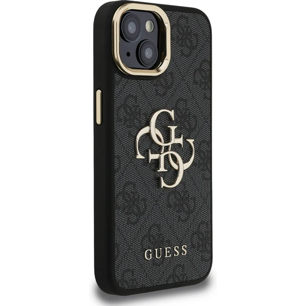 Guess PU 4G Metal Logo Stand Camera Frame kryt iPhone 13 čierny - Puzdra - Obrázok 3d1f4ff09a3042d8b6482417ae3a282a
