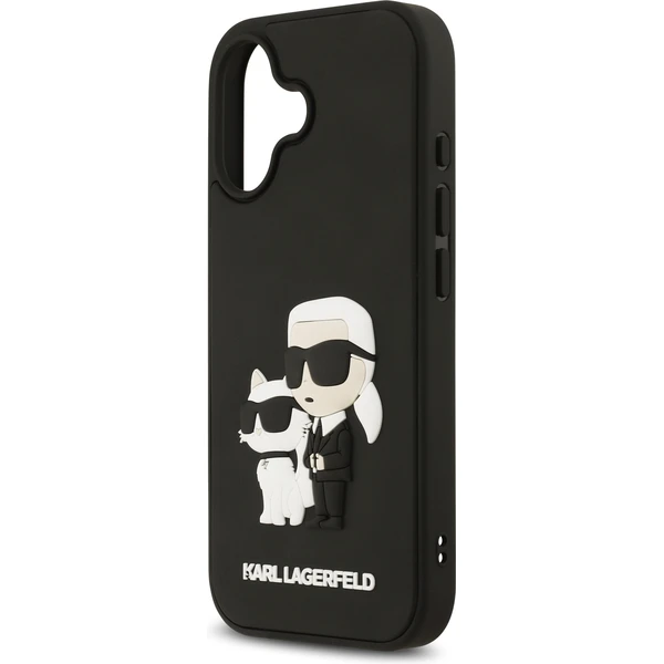 Karl Lagerfeld 3D Rubber Karl and Choupette kryt iPhone 17 čierny - Puzdra - Obrázok 3d393a67af654751bebc81b5bf12aad8