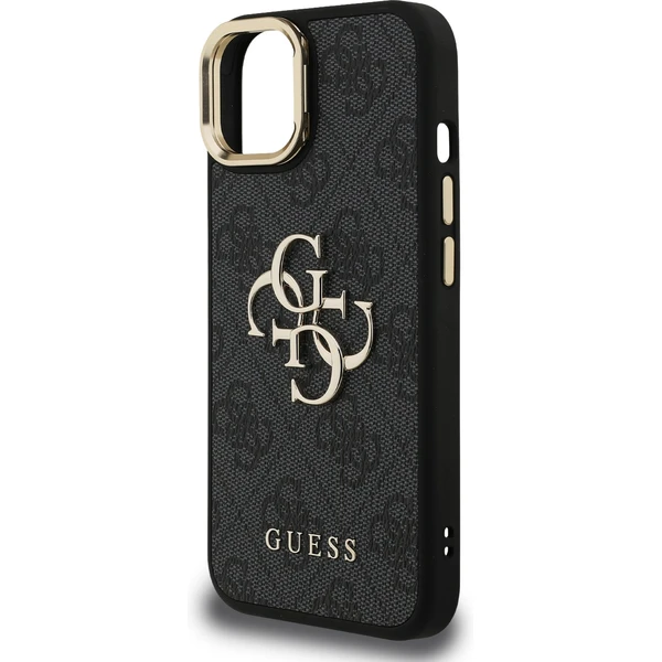 Guess PU 4G Metal Logo Stand Camera Frame kryt iPhone 13 čierny - Puzdra - Obrázok 3d3ea290e7f9488a875319c5bcbfd620