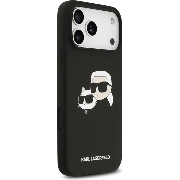 Karl Lagerfeld Liquid Silicone Double Heads MagSafe kryt iPhone 17 Pro Max čierny - Puzdra - Obrázok 3d56df27c2e64583bad20ee5e6338873