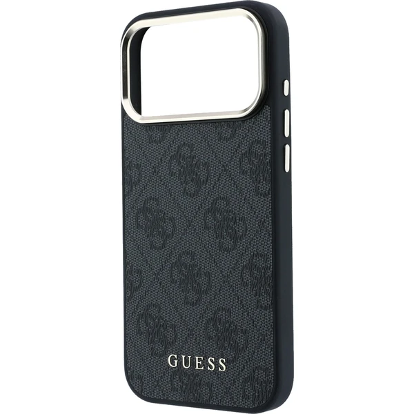 Guess PU Leather 4G Gold Frame MagSafe Zadný kryt pre iPhone 18 Pro Max Black - Puzdra - Obrázok 3d85bd7a4e8645bda12885ac5ecffa6a
