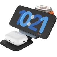 FIXED MagFlex Alu 3v1 MagSafe nabíjačka (15W/2,5W,3.5W) sivá - Nabíjačky