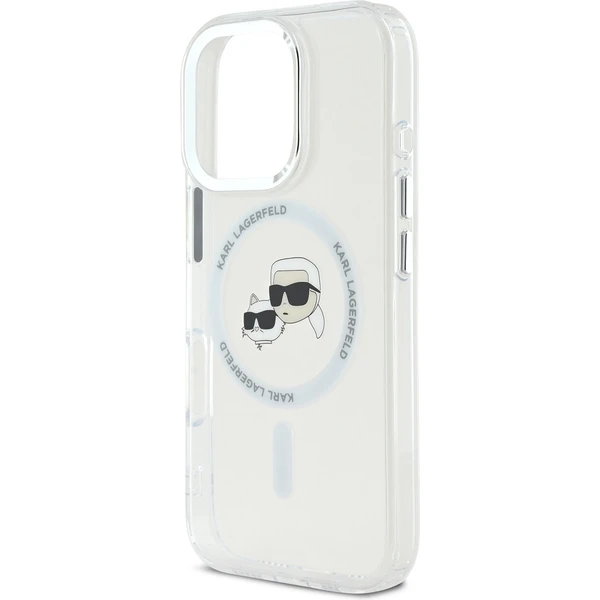 Karl Lagerfeld IML K&CH Heads Metal Frame MagSafe kryt pre iPhone 16 Pre Max číry - Puzdra - Obrázok 3d9d371656ef409dba5ce0017868131a