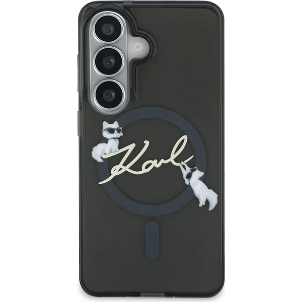 Karl Lagerfeld IML Choupette Karl Script Logo Magnetický kryt Samsung Galaxy S26 čierny - Puzdra - Obrázok 3d9e9093fbda492cb94b27a1abd55f01
