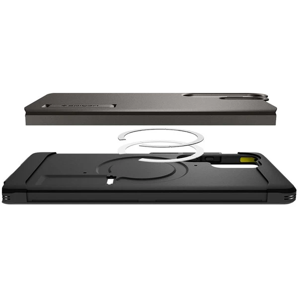 Spigen Tough Armor MagSafe kryt Samsung Galaxy S25 Ultra tmavo šedý - Puzdra - Obrázok 3dbebb28e2c346b88d3fdc62c42474e0