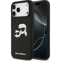 Karl Lagerfeld Liquid Silicone Double Heads MagSafe kryt iPhone 17 Pro Max čierny - Puzdra