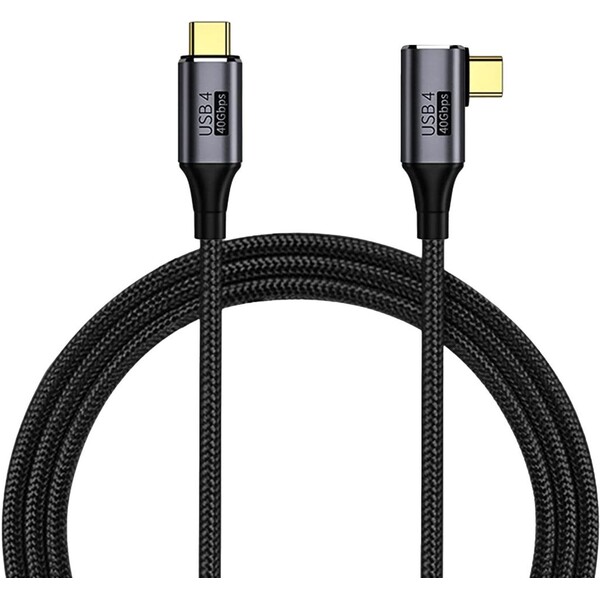 PremiumCord USB4 8K@60Hz 240W Thunderbolt 3 zahnutý kábel 0,8m