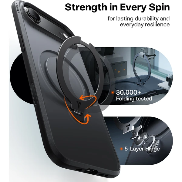 Torras Ostand Q3 Spin MagSafe kryt iPhone Air čierny - Puzdra - Obrázok 3e93086d55dc4590af5665ac342aa633