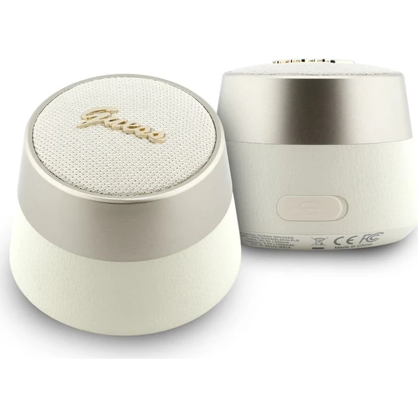 Guess Script Metal Logo Bluetooth reproduktor 5W Gold - Slúchadlá - Hlavný obrázok