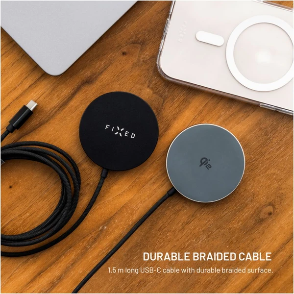 FIXED MagPad Slim MagSafe nabíjačka s Qi2, 15W, titánová - Nabíjačky - Obrázok 3ed45ad5de754e9eada85f31ce3fa41b