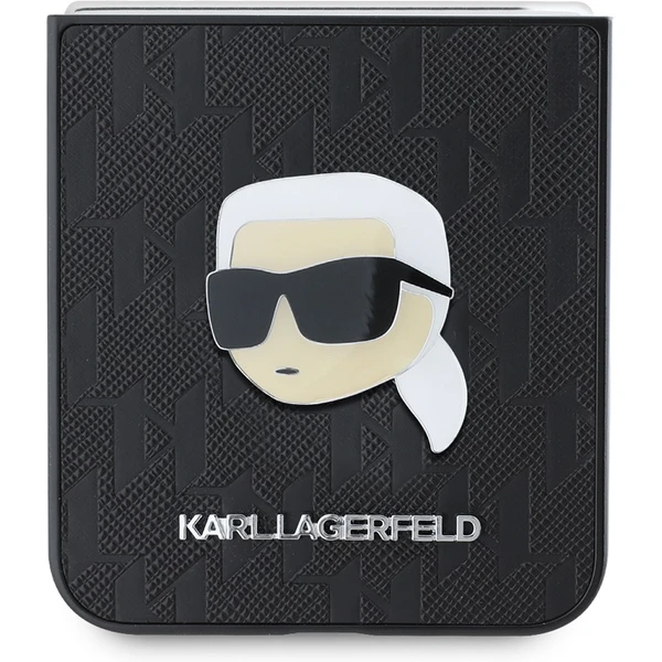 Karl Lagerfeld PU Saffiano Monogram Karl Head kryt Samsung Galaxy Z Flip 6 čierny - Puzdra - Obrázok 3f06b67fb95440c8b3ded4bbf5c7d832