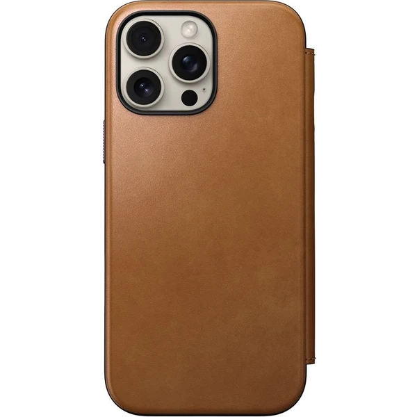 Nomad Modern Leather Folio MagSafe púzdro iPhone 16 Pro Max svetlo hnedé - Puzdra - Obrázok 3f283e792cdf49ca871456e69ff54ded