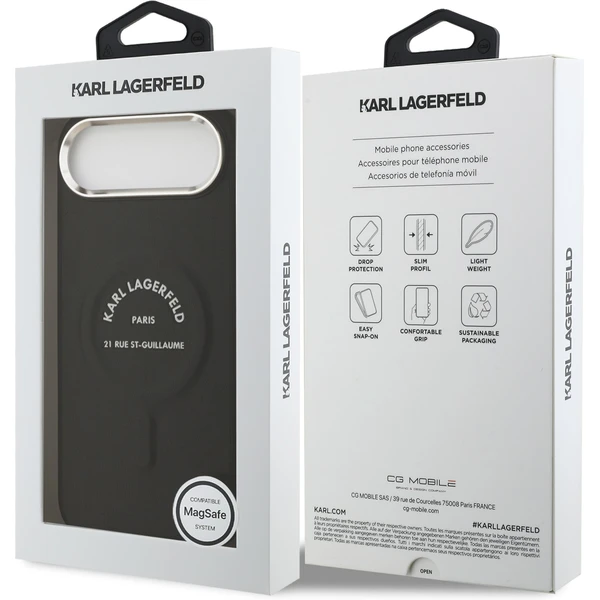 Karl Lagerfeld PU RSG Logo MagSafe kryt iPhone Air čierny - Puzdra - Obrázok 3f38aabaf7de410596b839f1941eb1cf
