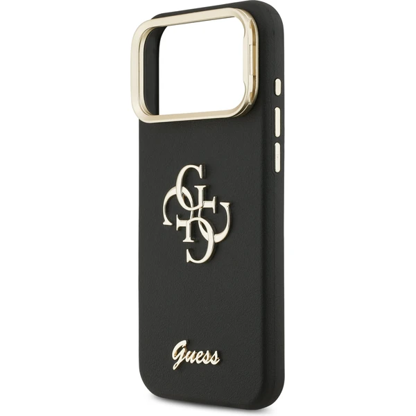 Guess PU Grained 4G Logo Stand Camera Frame kryt iPhone 17 Pro Max čierny - Puzdra - Obrázok 3f3cdb40ffbe479ea93f249723e48e56