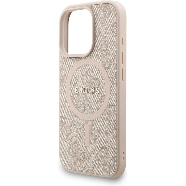 Guess PU Leather 4G Colored Ring Strap MagSafe kryt iPhone 16 Pre ružový - Puzdra - Obrázok 3f745aefc3944358ae7fd69cf83d3a73