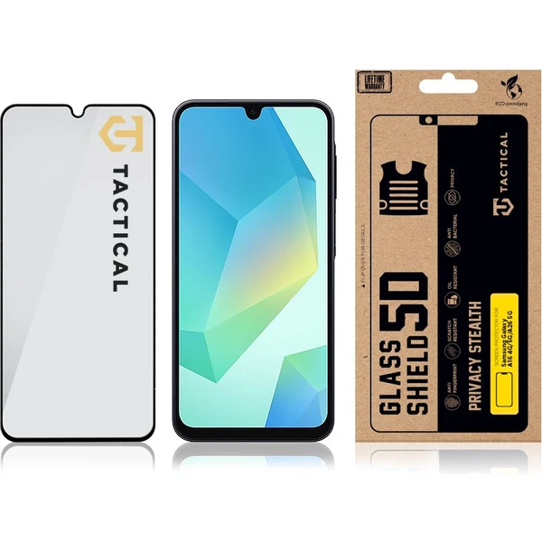 Tactical Glass Shield Privacy Stealth 5D sklo Samsung Galaxy A16 4G/5G /A26 5G čierne - Ochranné fólie a sklo - Obrázok 3fa1106f2b0d477ca2eee452a5c18c5b