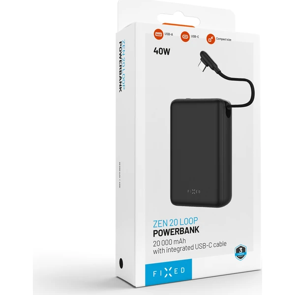 FIXED Zen 20 Loop powerbanka s LCD displejem, 40W, 20 000 mAh černá - Powerbanky - Obrázok 3fae029a73c647b28bd9831fe0c7e2d4