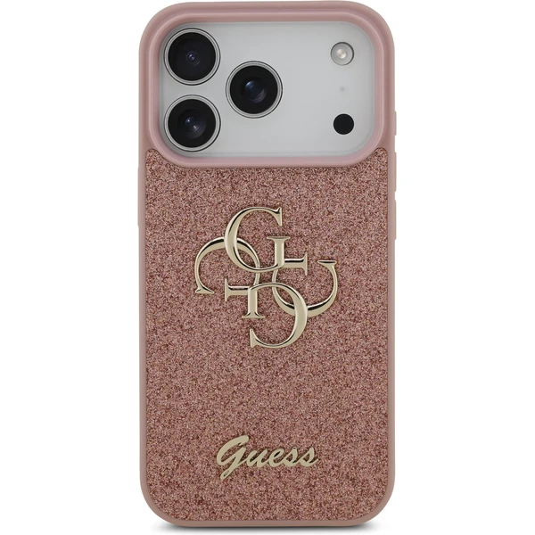 Guess PU Fixed Glitter 4G Metal Logo kryt iPhone 17 Pro ružový - Puzdra - Obrázok 3fc27fe04e154f3f91ae0876bb531b39