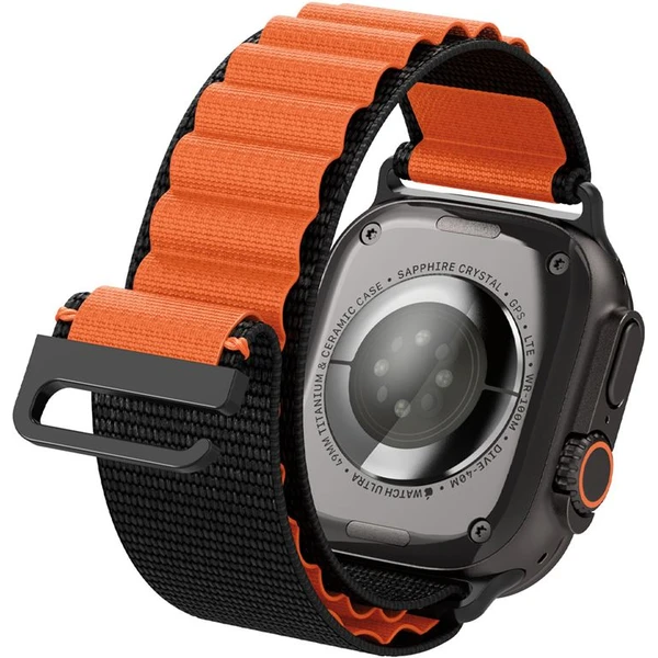 Spigen Fabric Band (hook) remienok Apple Watch 49/46/45/44mm čierny/oranžový - Remienky - Obrázok 3fe33950734448518f5aa02d1c178d79