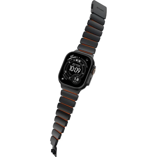 Nomad Stratos Band FKM remienok Apple Watch 45/46/49mm Čierny titán/Ultra oranžová - Remienky - Obrázok 4003093ac7f947ca919ec0faa035b3ff