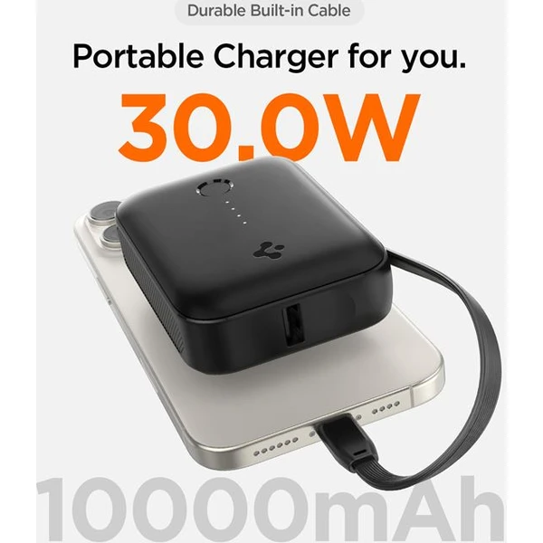 Spigen Essential powerbanka s káblom 10000 mAh (30W) čierna (EA3010BT) - Powerbanky - Obrázok 401605cba5834252a0dadabfda464e78
