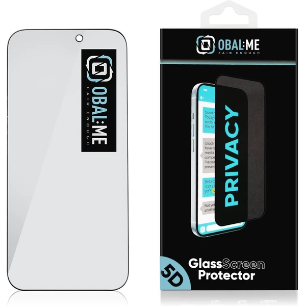 OBAL:ME Privacy 5D tvrdené sklo Apple iPhone 17 Pro Max čierne - Ochranné fólie a sklo - Obrázok 402f1e786426431dada2c8bf01ab9c09