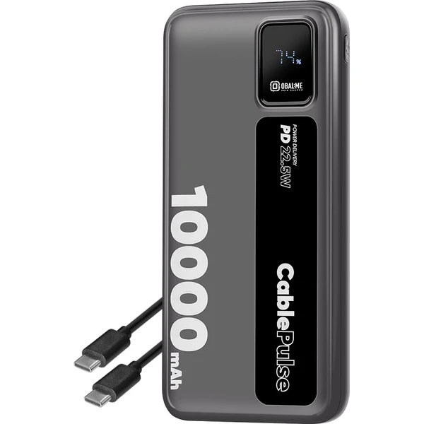 OBAL:ME CablePulse Powerbanka 10000mAh 22,5W Čierna - Powerbanky - Hlavný obrázok