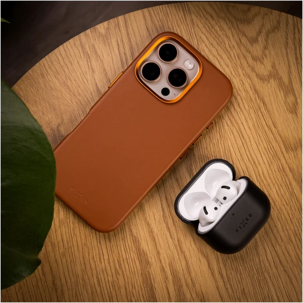 FIXED PodsLeather kožené púzdro pre Apple AirPods 4 čierne - Puzdra - Obrázok 403e1909fd0d48f2a0cab88aa9e9f968