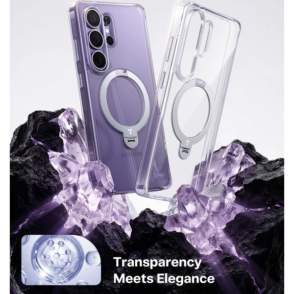 Torras Ostand Q3 Spin MagSafe kryt Samsung Galaxy S26 Ultra clear - Puzdra - Obrázok 40481e608ec1448eadd059fd1fcf2727
