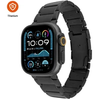 FIXED Titanium Strap titánový remienok Apple Watch 44/45/46/49mm, čierny - Remienky