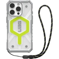 UAG Pathfinder Clear Magsafe kryt iPhone 16 Pro Active Neon Lanyard - Puzdra
