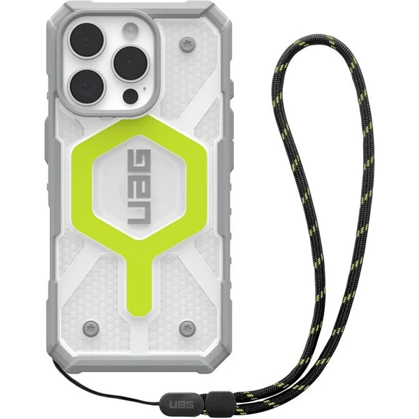 UAG Pathfinder Clear Magsafe kryt iPhone 16 Pro Active Neon Lanyard - Puzdra - Hlavný obrázok