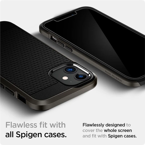 Spigen Glas tR EZ Fit tvrdené sklo iPhone 12 mini 2 ks číre - Ochranné fólie a sklo - Obrázok 40B3200401
