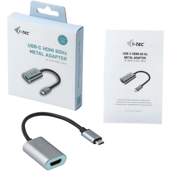 i-tec USB-C/HDMI redukcia 0,15m strieborná - Káble a redukcie - Obrázok 40FA000501
