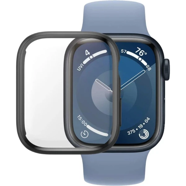 PanzerGlass Apple Watch 9/8/7 (41mm) ochranný kryt s D3O - čierny rámček - Puzdra - Hlavný obrázok