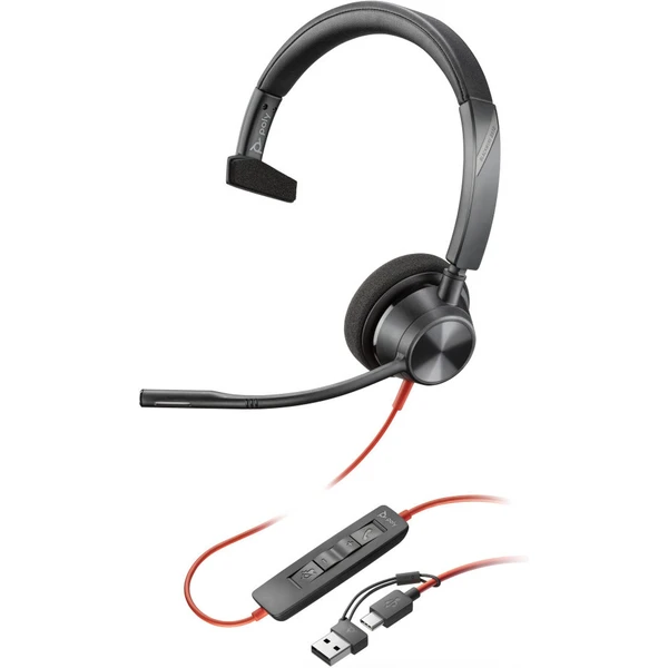 Poly Blackwire 3310 Headset + USB-C/A adaptér - Slúchadlá - Hlavný obrázok
