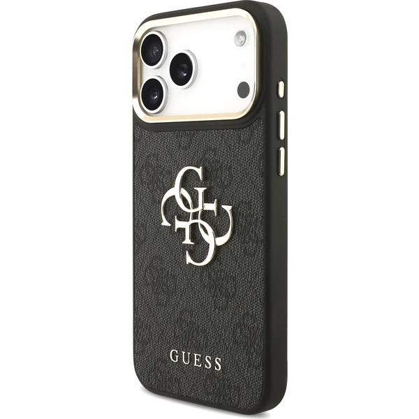 Guess PU Leather 4G Metal Logo Gold Frame Zadný Kryt pre iPhone 18 Pro Max Black - Puzdra - Obrázok 40c5ea0bdb96430cb00df76302072086